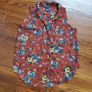 Sheer Sleeveless Blouse